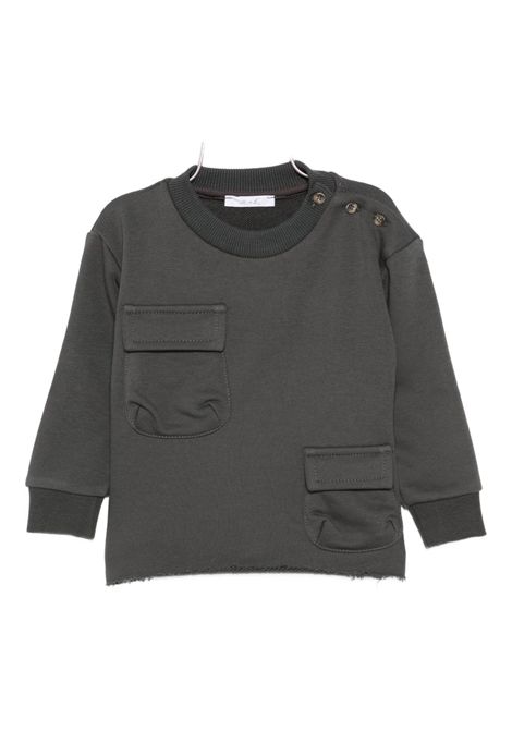 Felpa con tasche applicate U+E' BY MISS GRANT | UEM0721PIOMBO